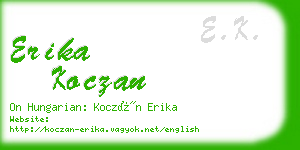 erika koczan business card